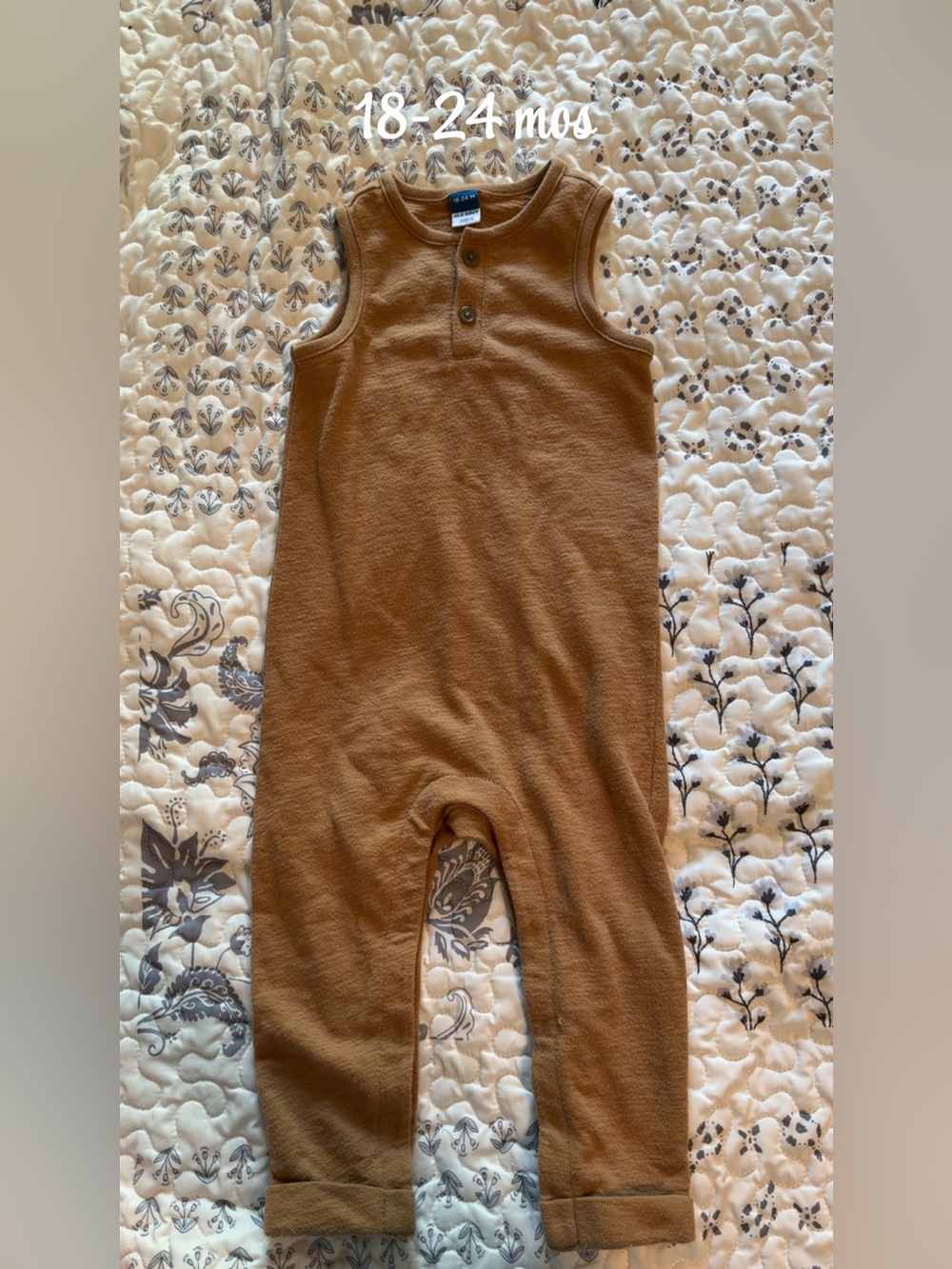 Cozy Sleeveless Brown Infant Romper